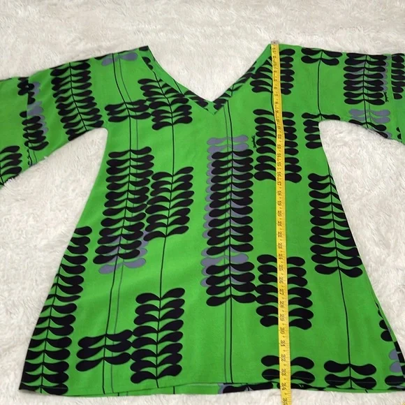 EUC Manuhealii Malie By The Sea Dress Pakalana Green and Black S - Picture 3 of 8
